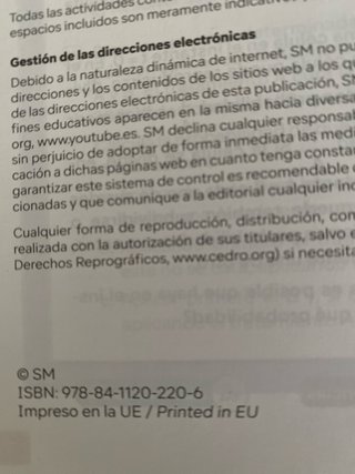 Libros, texto, primero bachiller