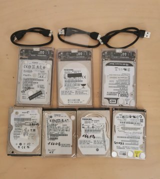Lote 7 Discos Duros 2.5 (Hitachi, Seagate, Toshiba