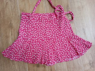 Minifalda estampada flores rosa