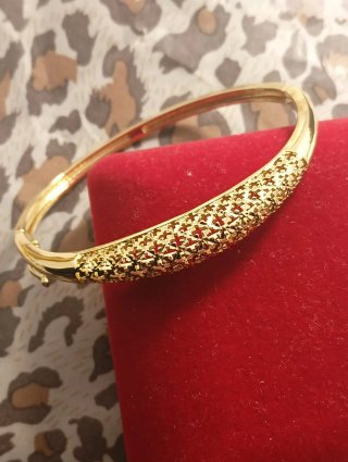 Brazalete chapado oro 18k