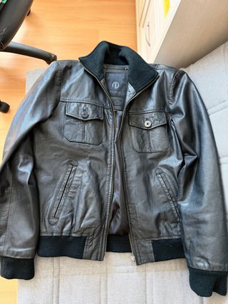 Chaqueta de cuero Jack & Jones Negra