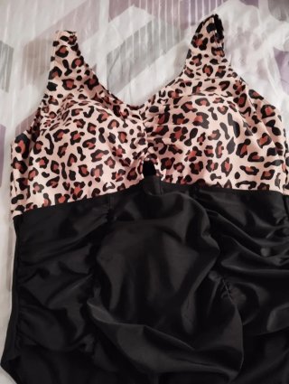 Bañador Talla 54 (4XL) Leopardo y Negro