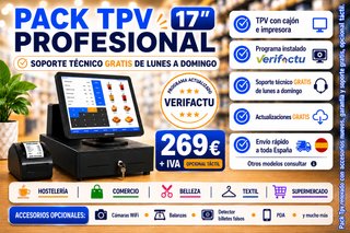 TPV Profesional Verifactu 17 con Cajón