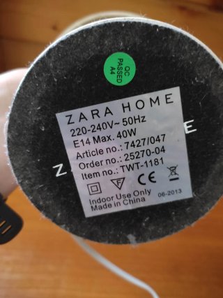 Lámpara infantil Zara Home dinosaurios
