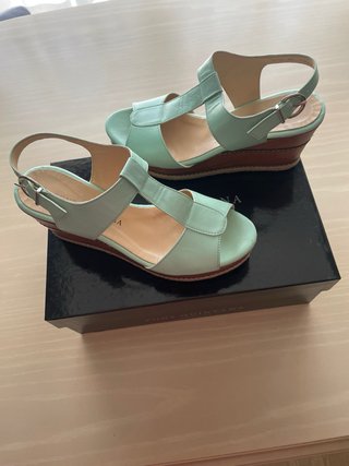 Sandalias cuña Pons Quintana Teal