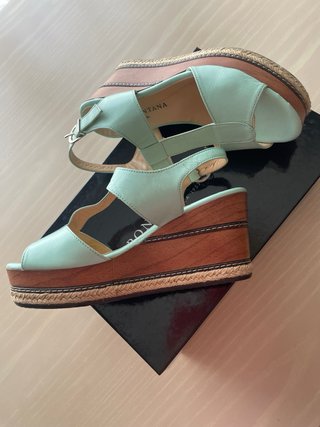 Sandalias cuña Pons Quintana Teal