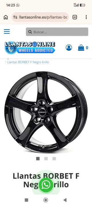 Llantas 16" BORBET F Negro brillo sin usar nuevas