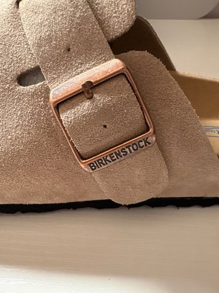 Birkenstock Boston Beige Ante Hebilla