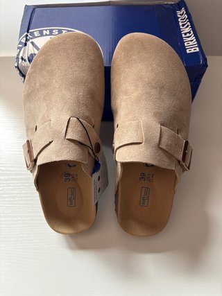 Birkenstock Boston Beige Ante Hebilla