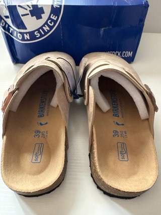 Birkenstock Boston Beige Ante Hebilla