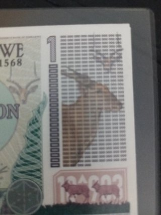 Billete 1 Millon de Billones de Dólares Zimbabwe 1