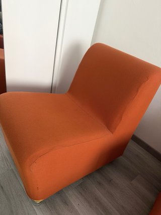 Poltrona design moderna arancione