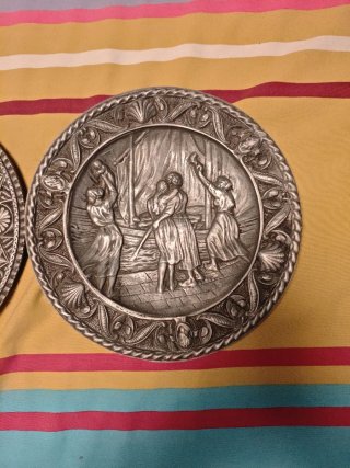 Platos de estaño siglo XX (3 unidades)
