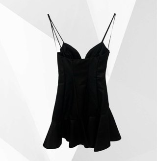 Talla XS. Vestido corto efecto piel de ZARA