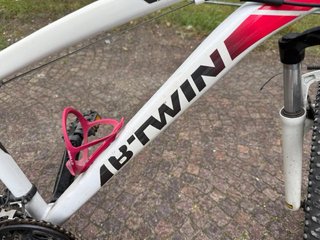 Bici donna B'Twin rosa/bianca ruota 26