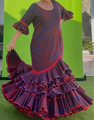 Traje de Flamenca Rojo Talla 48-50-52