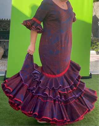 Traje de Flamenca Rojo Talla 48-50-52