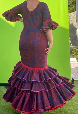 Traje de Flamenca Rojo Talla 48-50-52