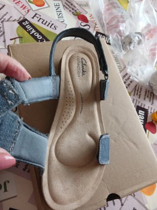 Sandalias Clarks Mujer Azul