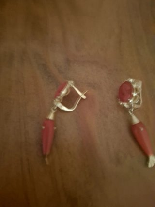 Pendientes Oro y Coral Rojo