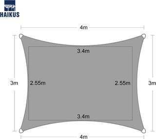 Toldo Vela Rectangular 4x5 Blanco