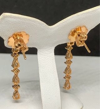 Pendientes Oro 14K con 8 Diamantes Naturales