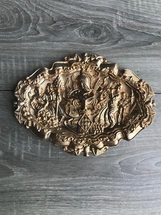 Bandeja Vintage Latón Decorativa Clásica
