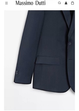 Americana Massimo Dutti T50 Azul