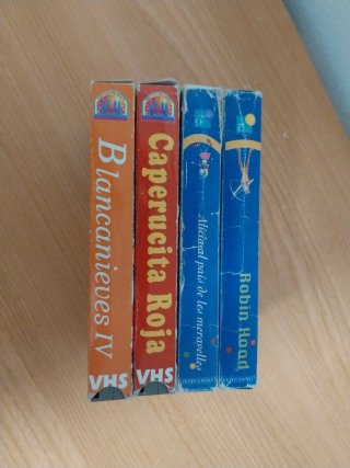 Lote 4 Películas VHS Clásicas Infantiles