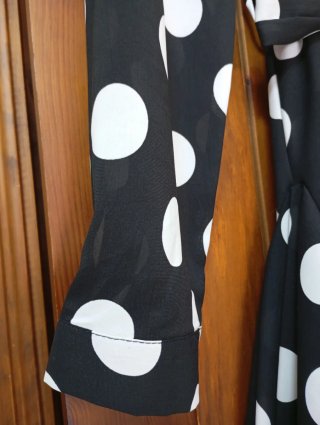 Vestido lunares manga larga