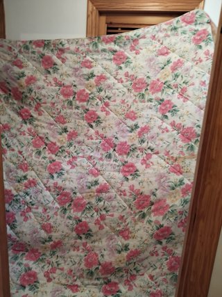 Edredón floral poliéster multicolor