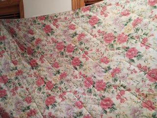 Edredón floral poliéster multicolor