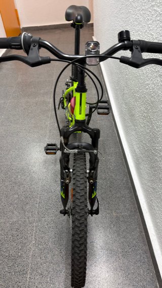 Bicicleta Rockrider ST 500 Verde Neón