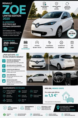 Renault ZOE 2020 solo 26000 km!