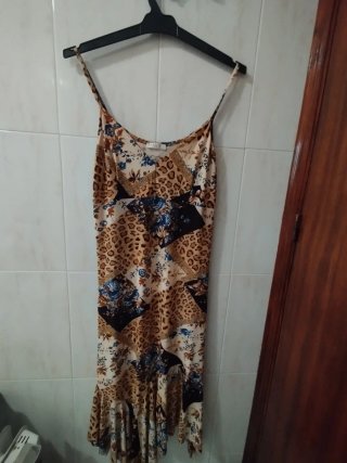 Vestido largo estampado