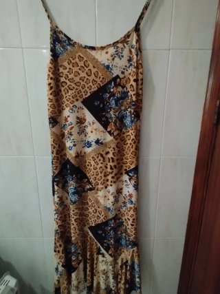Vestido largo estampado