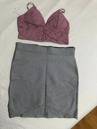 Conjunto Falda y Top Encaje