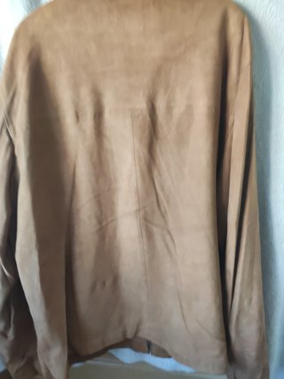 Chaqueta de marca de ante marrón