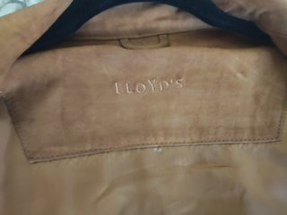 Chaqueta de marca de ante marrón