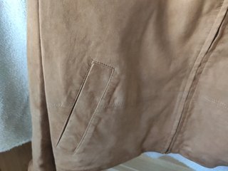 Chaqueta de marca de ante marrón