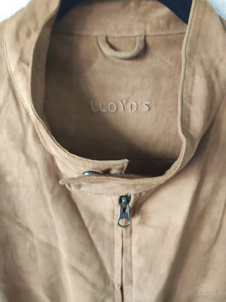 Chaqueta de marca de ante marrón