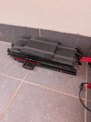 Lote Scalextric, 8 coches, pistas, cuentavueltas