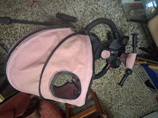 Triciclo infantil rosa y negro