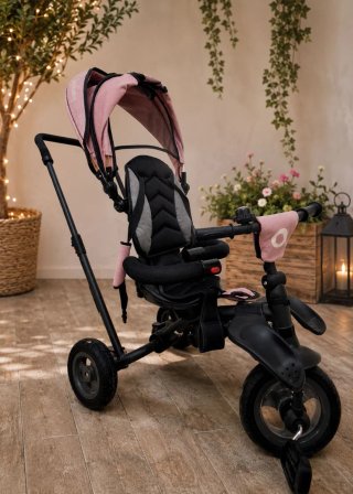 Triciclo infantil rosa y negro