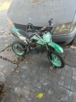 Pitbike Motocross Verde y Negra