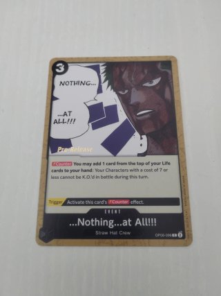 Carta One Piece ...Nothing...at All!!!