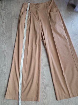 Pantalón Zara Beige Ancho
