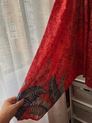 Pantalón harén seda estampado