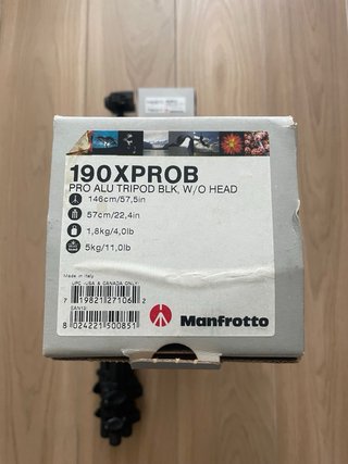Trípode Manfrotto 190XPROB, con cabezal bola 486RC