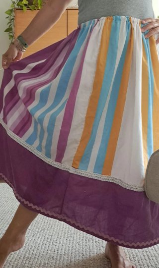 Falda 85cm, regional aldeana,casera